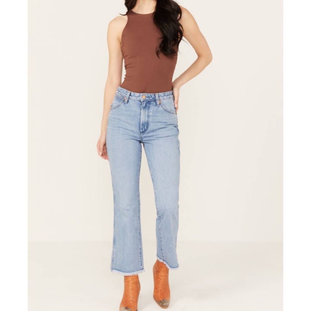 NWT Wrangler Jeans Wrock 672 High Rise Kick Flare Indigood